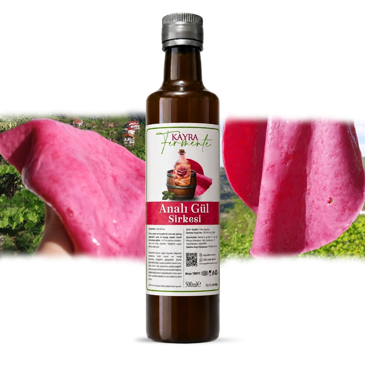 Analı Gül Sirkesi 500 ML