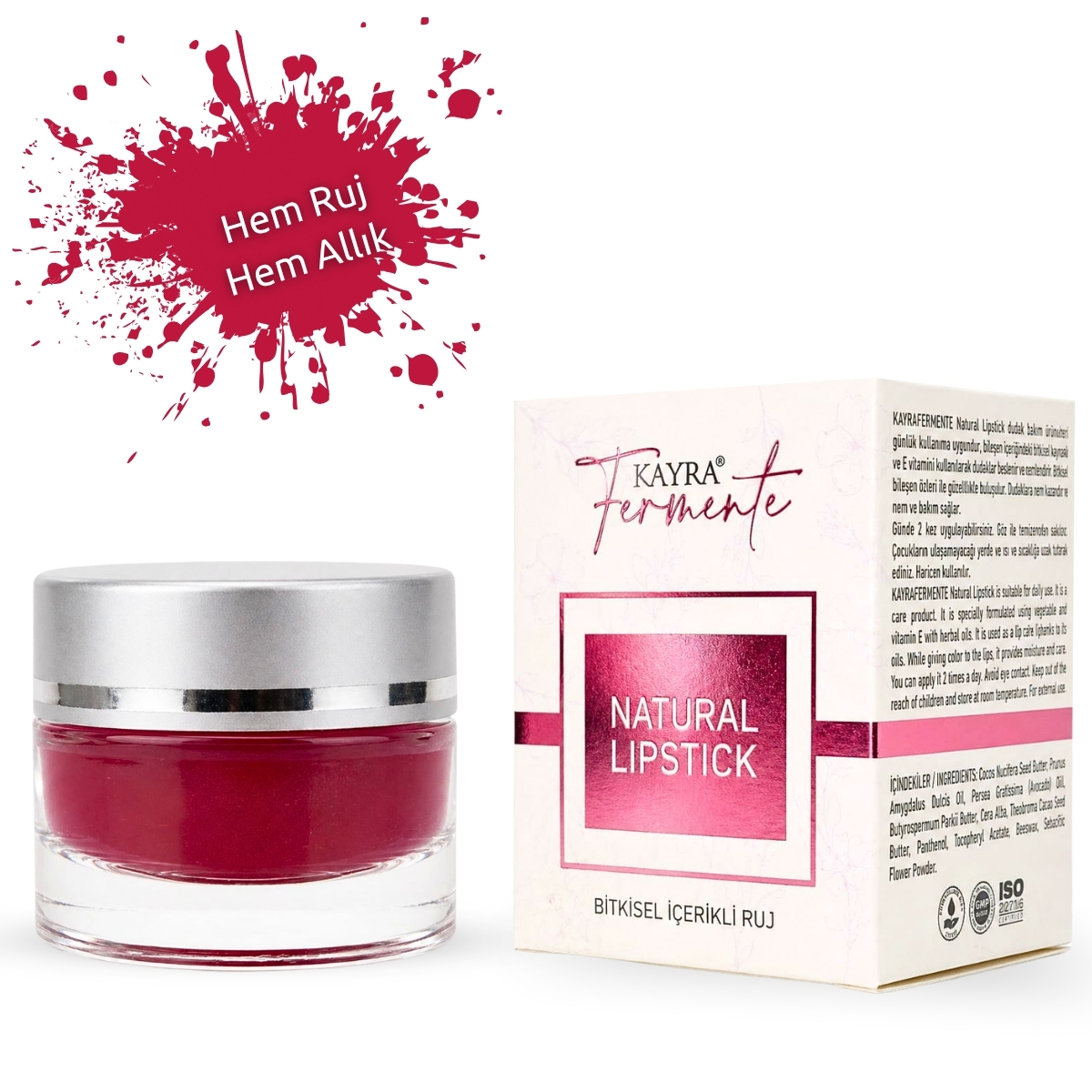 Bitkisel İçerikli Doğal Ruj & Allık 10 ML Bitkisel İçerikli Doğal Ruj & Allık 10 ML