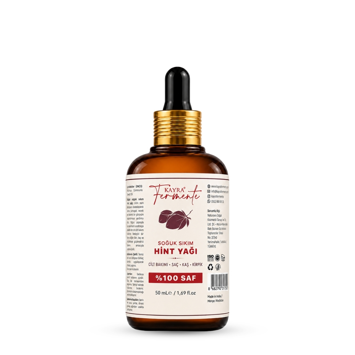 Hint Yağı 50 ML (Soğuk Sıkım) Hint Yağı 50 ML (Soğuk Sıkım)
