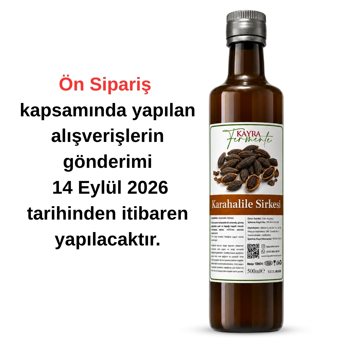 Karahalile Sirkesi 500 ML Karahalile Sirkesi 500 ML