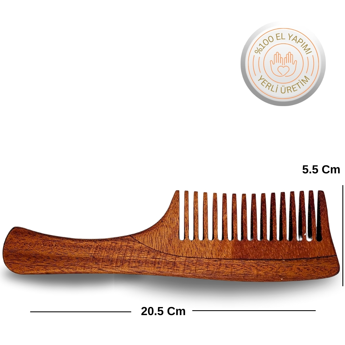 No.1 Gül Ağacından Ahşap Saplı Tarak No.1 Gül Ağacından Ahşap Saplı Tarak