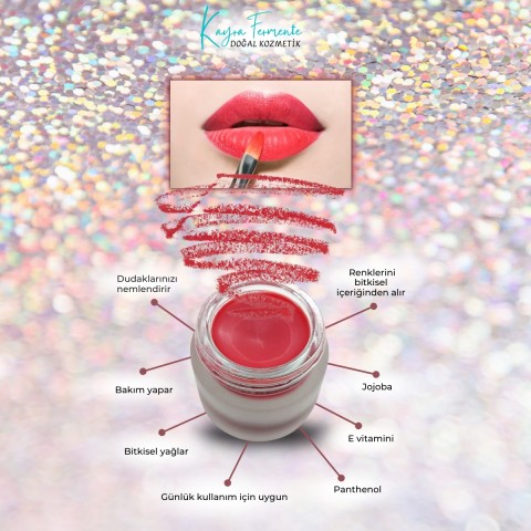 Bitkisel İçerikli Doğal Ruj & Allık 10 ML