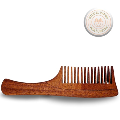 No.1 Gül Ağacından Ahşap Saplı Tarak