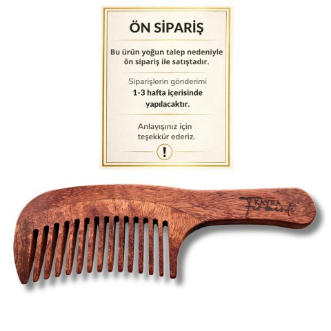 No.2 Sapelli Ağacından Saplı Tarak