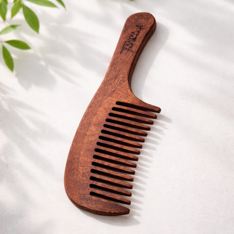 No.2 Sapelli Ağacından Saplı Tarak