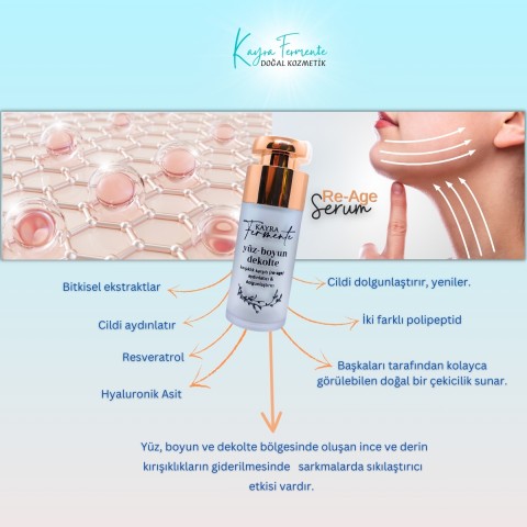 Yüz Boyun Dekolte Kırşıklık Karşıtı (Re-Age) Aydınlatıcı - Dolgunlaştırıcı Serum 30 ML