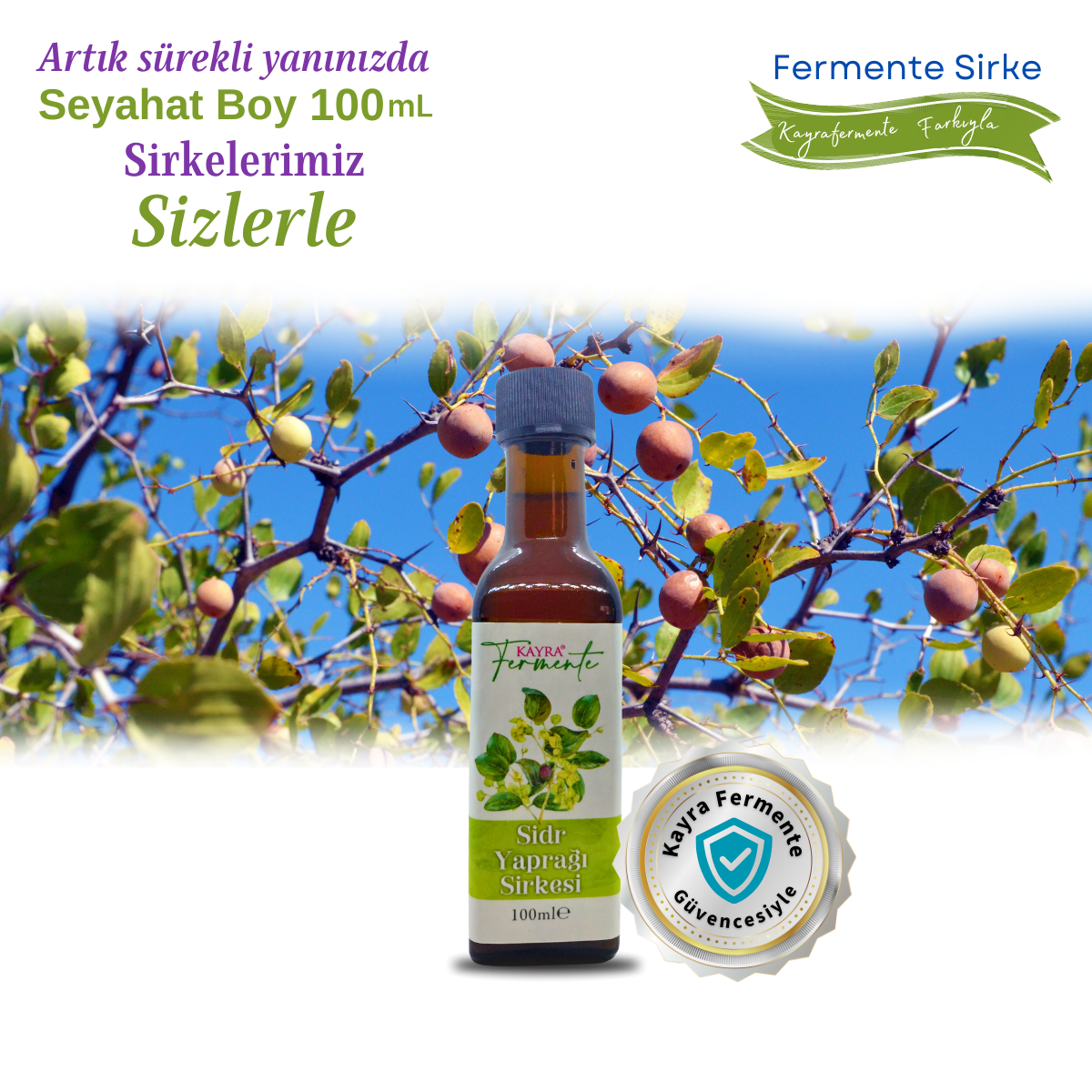 Sidr Yaprağı Sirkesi 100 ML (Seyahat Boy)