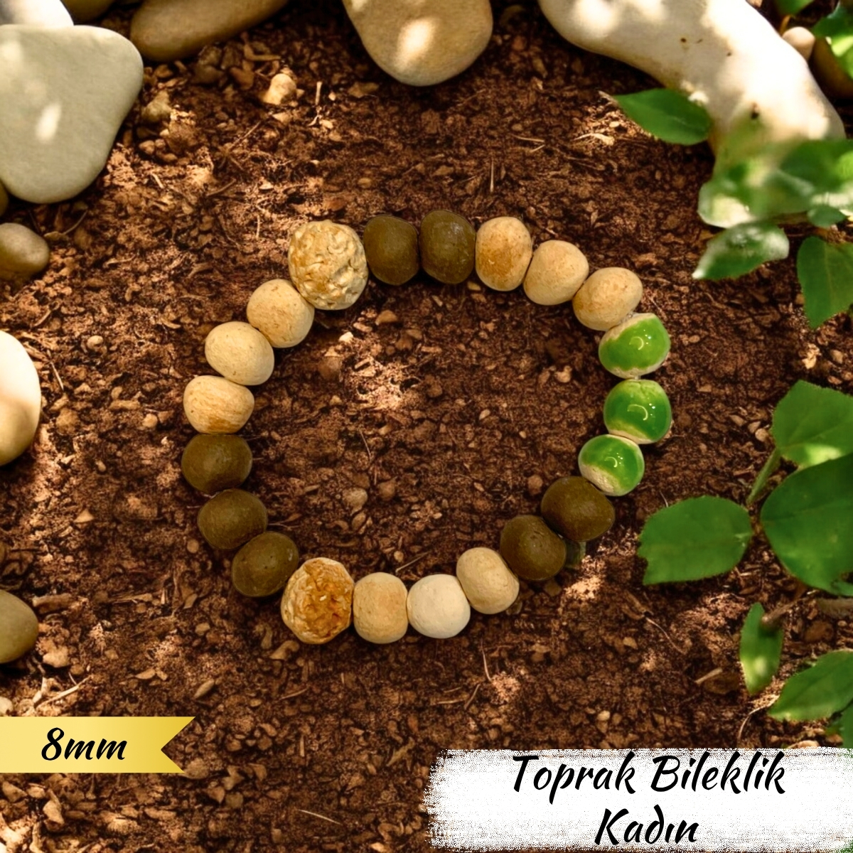Toprak Bileklik Kadın (İnce Boncuk 8 mm) Toprak Bileklik Kadın (İnce Boncuk 8 mm)