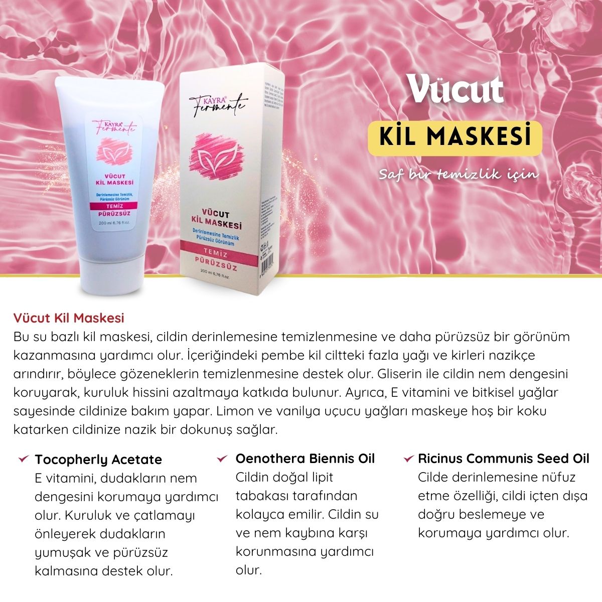 Vücut Kil Maskesi 200 ML